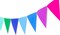 Pre-Assembled Rainbow Banner Buntings, Felt Fabric Pennant Banner Multicolor